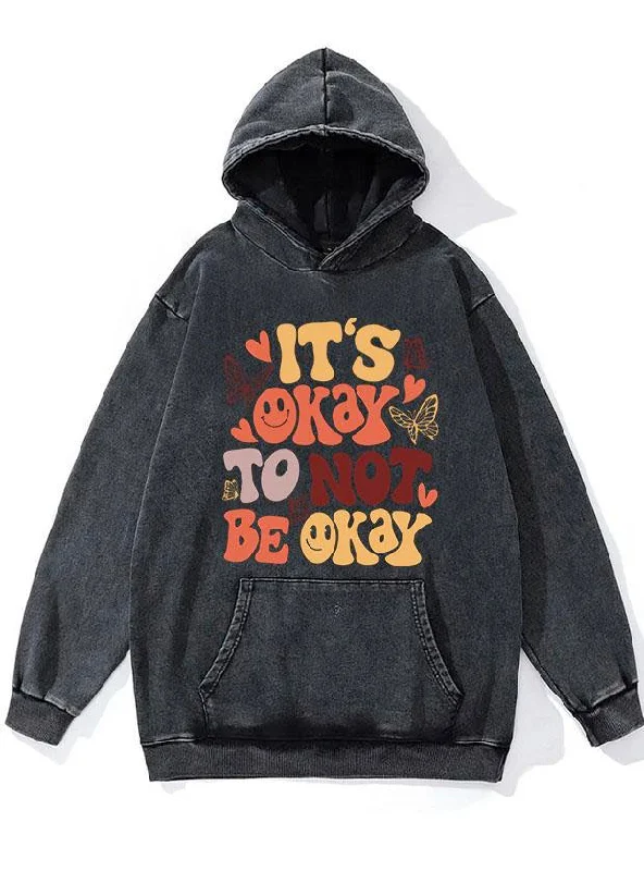 Vintage Hoodie-It’s Okay To Be Not Okay WASHED GYM HOODIE