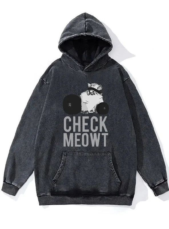 Vintage Hoodie-CHECK MEOWT Washed Gym Hoodie