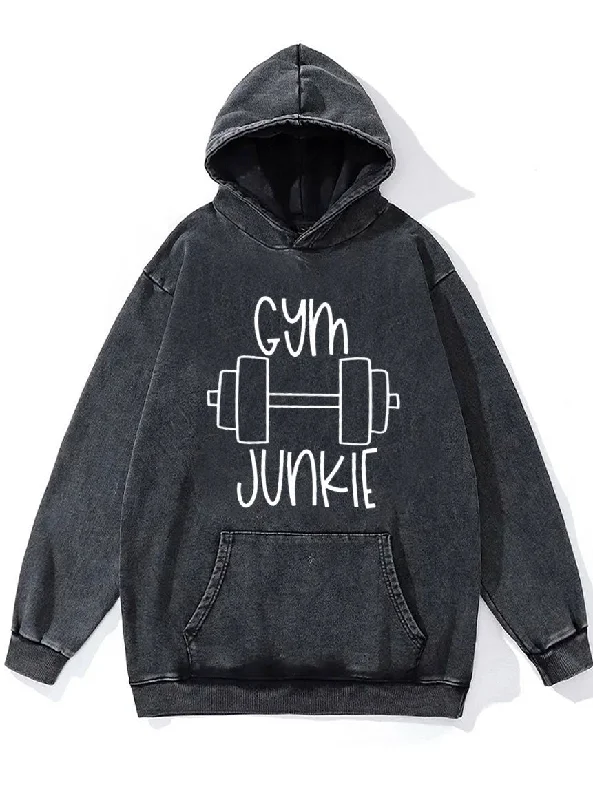 Lightweight Hoodie-Gym Junkie Washed Gym Hoodie