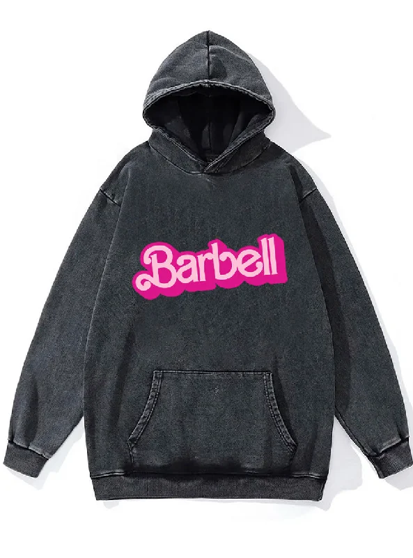 Workout Hoodie-Barbell WASHED GYM HOODIE