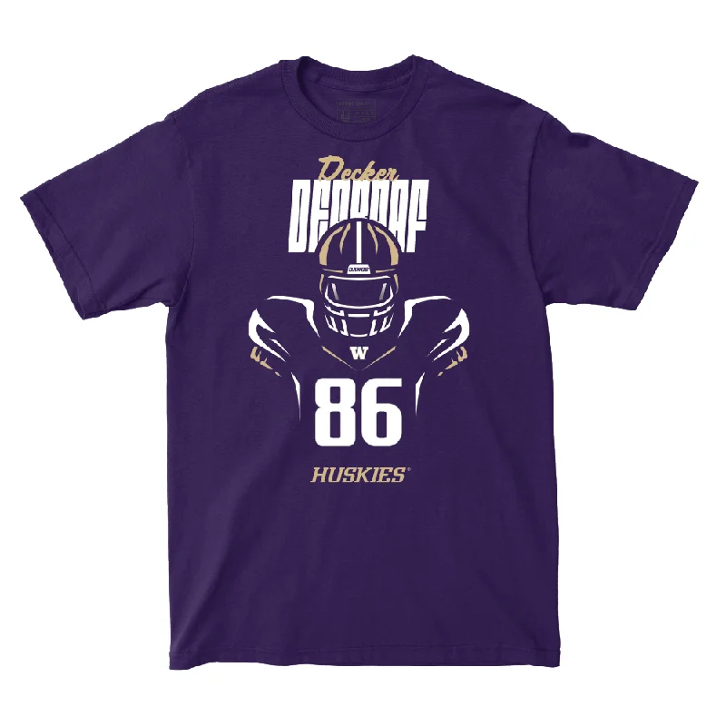 Unique T-Shirt-Football Silhouette Purple Tee   - Decker DeGraaf