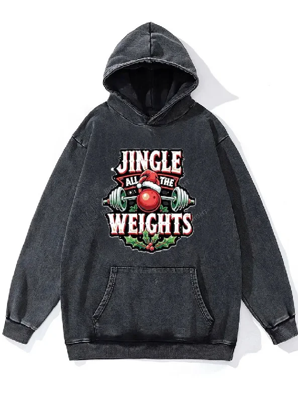 Eagle Hoodie-Jingle All The Weights  Washed Gym Hoodie