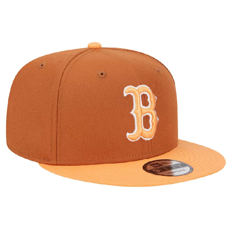 Eagle Hat-New Era Boston Red Sox Color Pack 2-Tone 9FIFTY Snapback Hat-Brown/Orange