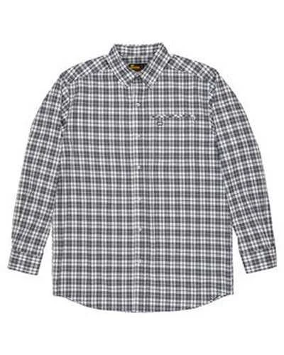 Movie Button Down Shirt-Berne SH26 Men's Foreman Flex180 Button-Down Woven Shirt - Plaidark Grayay A