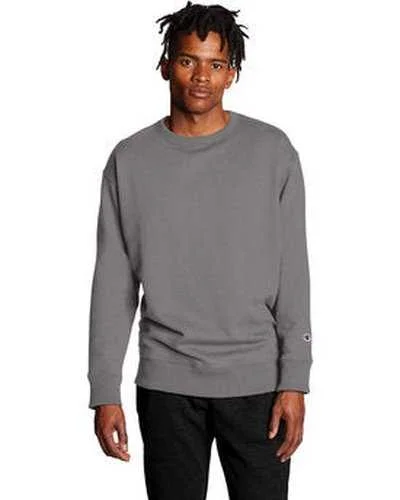 Outdoor Sweatshirt-Champion S600 Adult Powerblend Crewneck Sweatshirt - Stone Gray