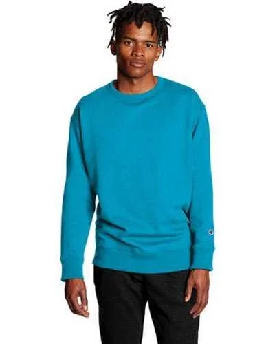 Camping Sweatshirt-Champion S600 Adult Powerblend Crewneck Sweatshirt - Tempo Teal