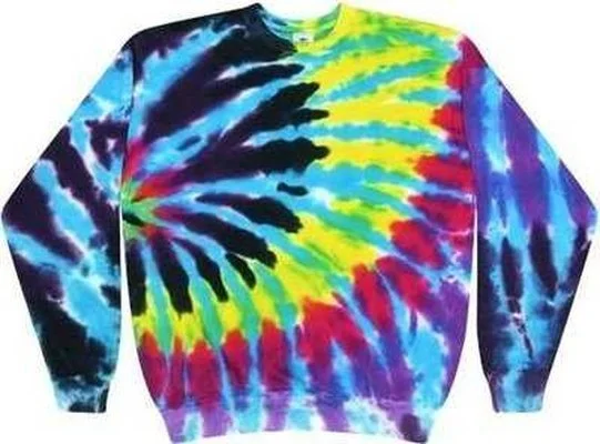 Gothic Sweatshirt-Colortone 8100 Tie-Dyed Fleece Crewneck Sweatshirt - Flashback