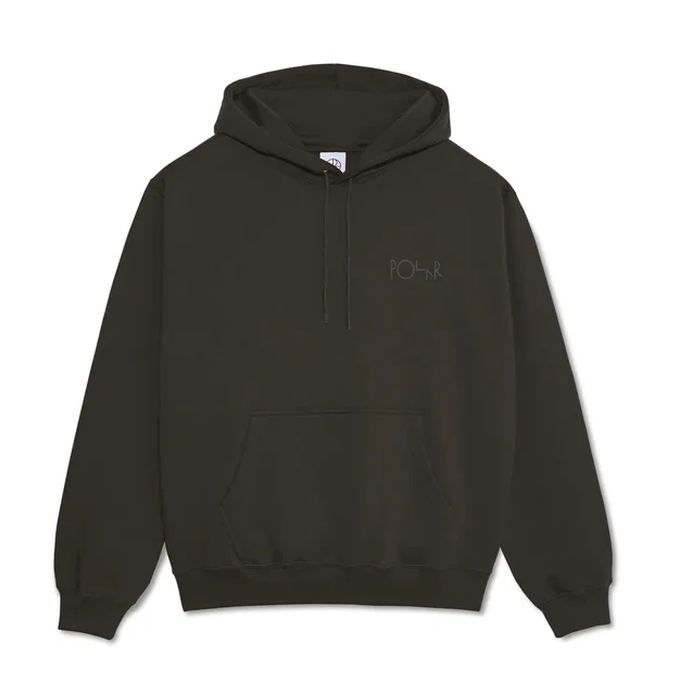 Luxury Sweatshirt-Dave Hoodie Stroke Logo | Dirty Black