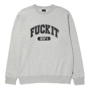 Ski Sweatshirt-Fuck It Crewneck | Heather Grey