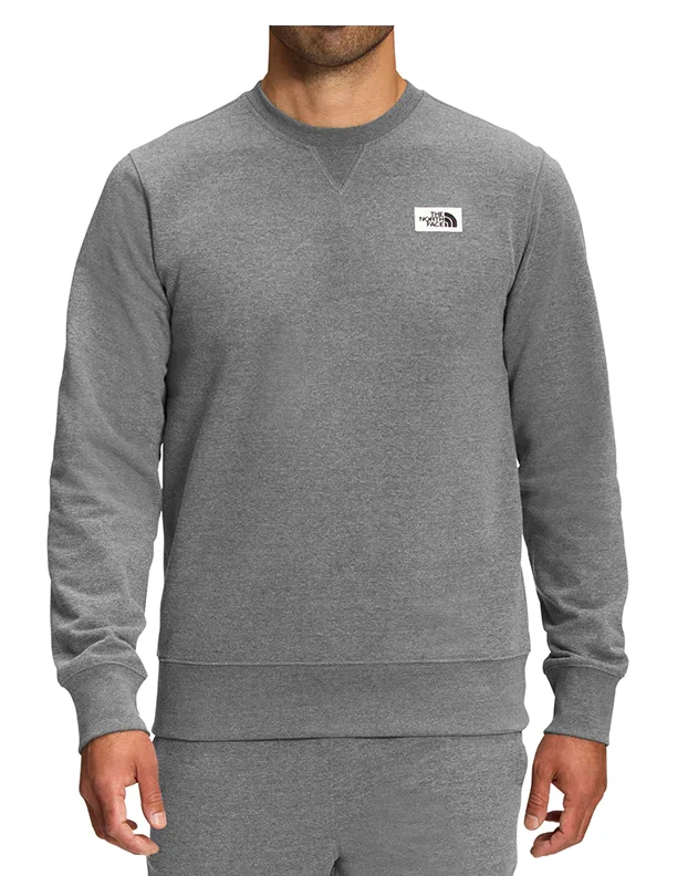 Hoodie Sweatshirt-Heritage Patch Crew | Heather Grey