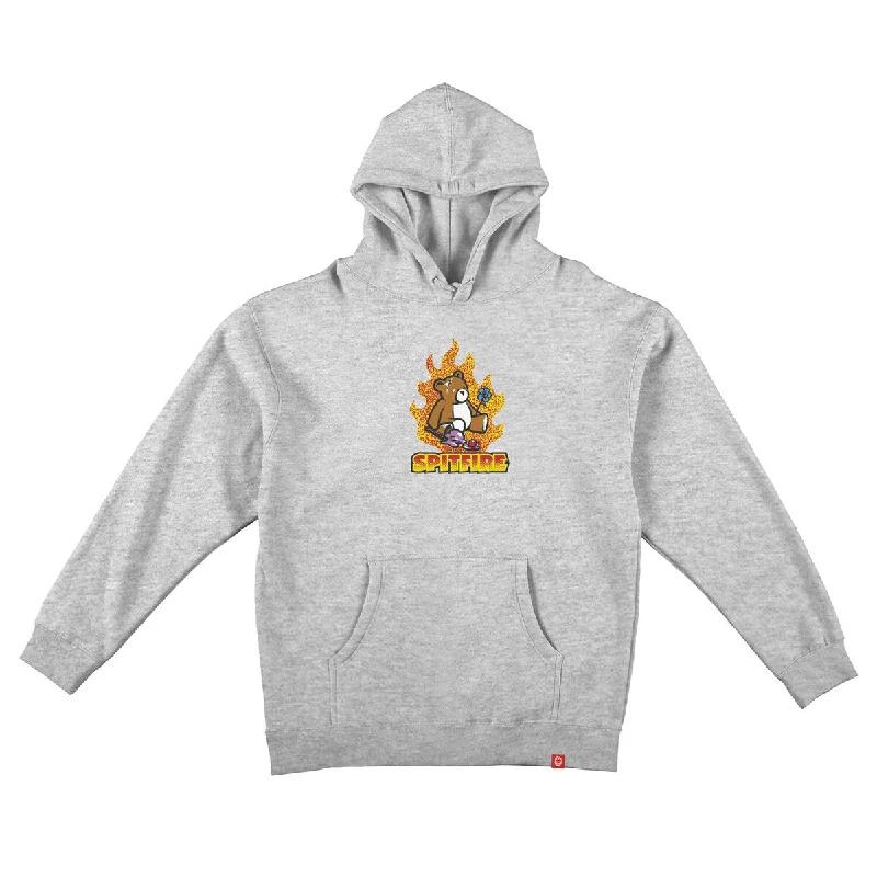 Vintage Sweatshirt-Lil Beatdowns Pullover Hoodie | Heather Grey