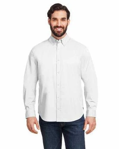 Tie Dye Button Down Shirt-Nautica N17170 Men's Staysail Shirt - White