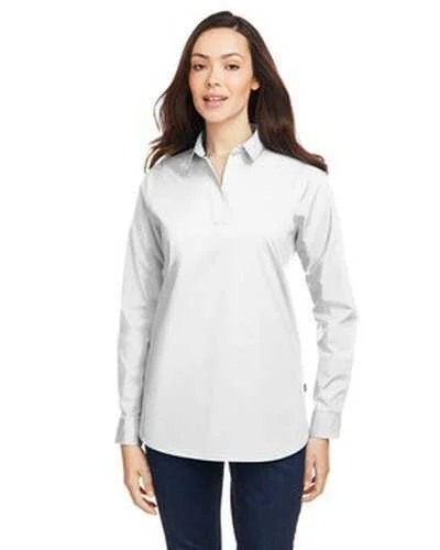 Festival Button Down Shirt-Nautica N17289 Ladies' Staysail Shirt - White