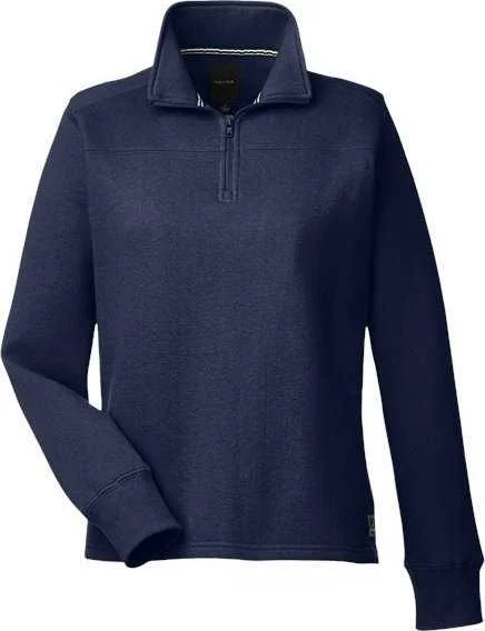 Special Edition Sweatshirt-Nautica N17397 Women's Anchor Fleece Quarter-Zip Sweatshirt - Navy