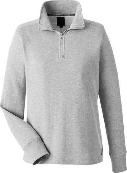 Luxury Sweatshirt-Nautica N17397 Women's Anchor Fleece Quarter-Zip Sweatshirt - Oxford Heather