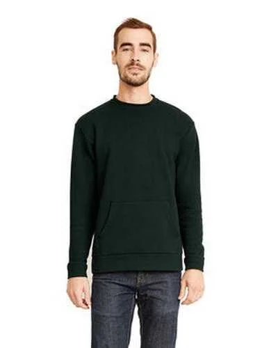 Rugby Sweatshirt-Next Level 9001 Unisex Santa Cruz Pocket Sweatshirt - Forest Green