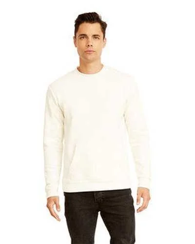 Workout Sweatshirt-Next Level 9001 Unisex Santa Cruz Pocket Sweatshirt - White