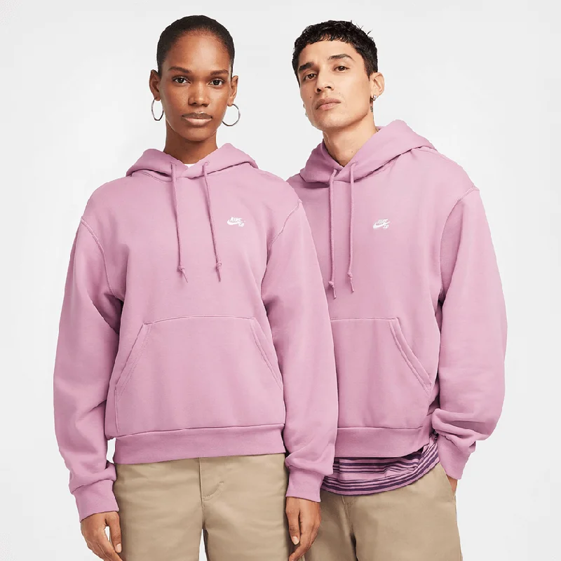 Snowboard Sweatshirt-Nike SB Fleece Pullover Skate Hoodie (Plum Dust / White)