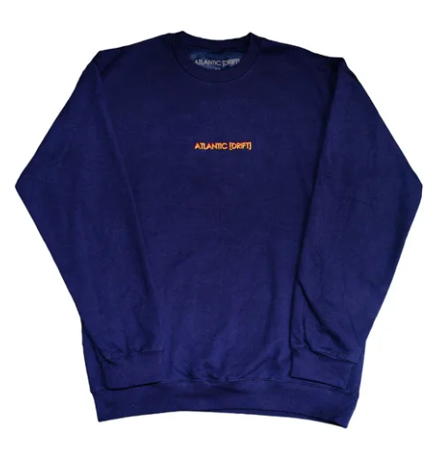 Aesthetic Sweatshirt-Title Crew | Navy