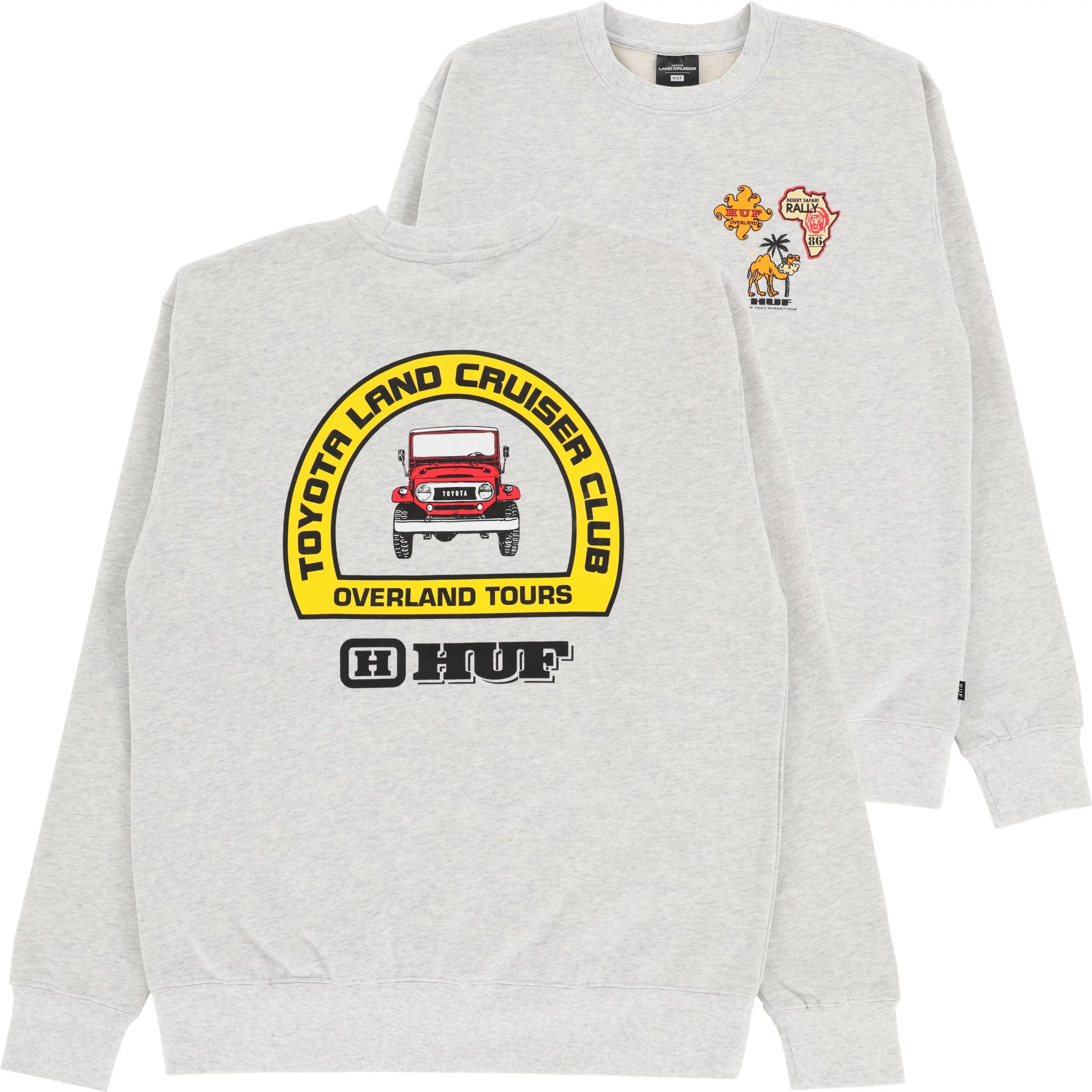 Premium Sweatshirt-Toyota Land Cruiser Overland Touring Crewneck | Ash