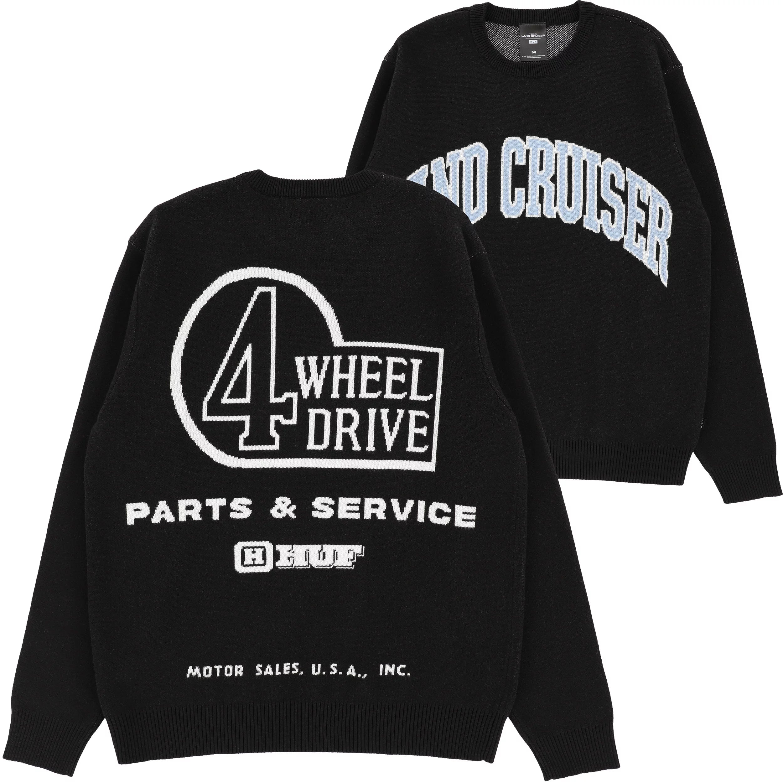 Pullover Sweatshirt-Toyota Land Cruiser Parts & Service Sweater | Black