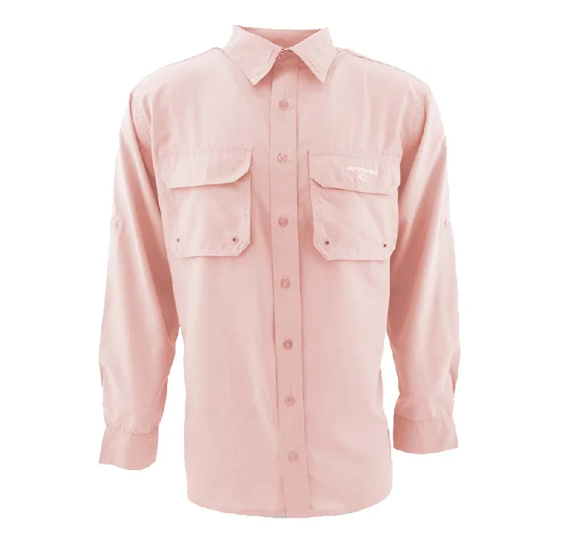 Regular Fit Button Down Shirt-Samaki Breeze Vented Fishing Shirt Blush